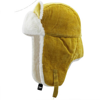 Νέο Χειμερινό Earflap Bomber Καπέλα Fur Ushanka Cap Thickened ζεστό ρωσικό καπέλο ποδηλασίας σκι Εξωτερικό αντιανεμικό μάλλινο πτερύγιο αυτιού