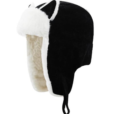 Νέο Χειμερινό Earflap Bomber Καπέλα Fur Ushanka Cap Thickened ζεστό ρωσικό καπέλο ποδηλασίας σκι Εξωτερικό αντιανεμικό μάλλινο πτερύγιο αυτιού