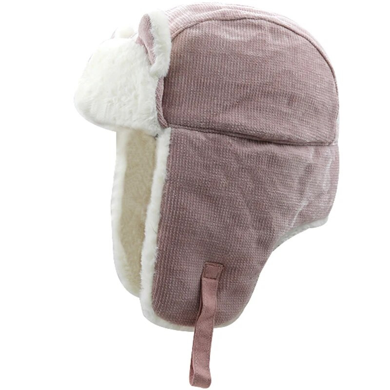 Új téli fülvédős bombázósapkák szőrme Ushanka sapka vastagított meleg orosz sapka kerékpározás síelés kültéri szélálló gyapjú fülvédő