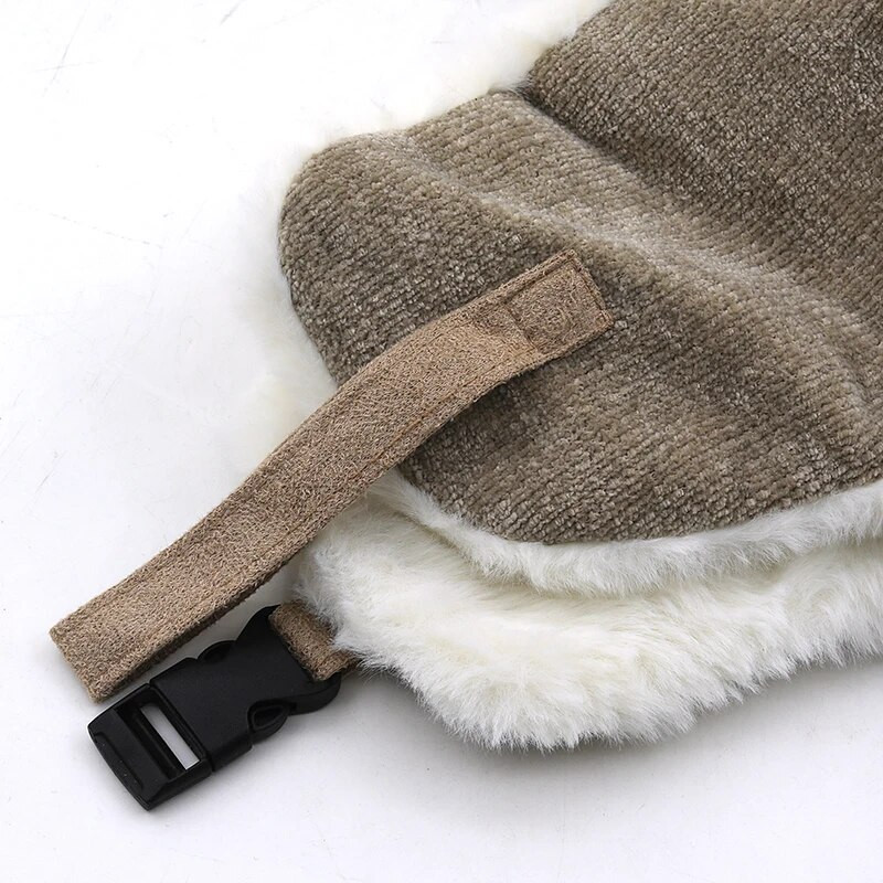 Új téli fülvédős bombázósapkák szőrme Ushanka sapka vastagított meleg orosz sapka kerékpározás síelés kültéri szélálló gyapjú fülvédő