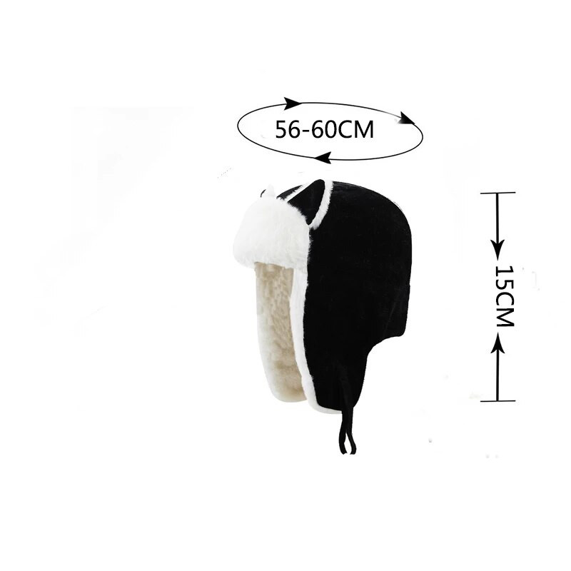 Új téli fülvédős bombázósapkák szőrme Ushanka sapka vastagított meleg orosz sapka kerékpározás síelés kültéri szélálló gyapjú fülvédő