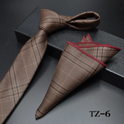 Nova muška ležerna kravata s cvjetnim pajslijem, tamnocrvena 6 cm uska poliesterska kravata s četvrtastim džepom Poslovno vjenčanje Uska kravata