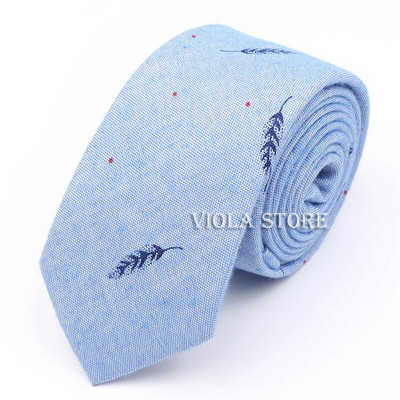 Vintage ziedu burvīgs multfilmu putnu apdruka kokvilna 6 cm kaklasaite vīriešiem tievs sarkans zils melns rozā kāzu ballītes uzvalks Cravat dāvanu aksesuārs