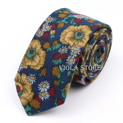 Vintage ziedu burvīgs multfilmu putnu apdruka kokvilna 6 cm kaklasaite vīriešiem tievs sarkans zils melns rozā kāzu ballītes uzvalks Cravat dāvanu aksesuārs