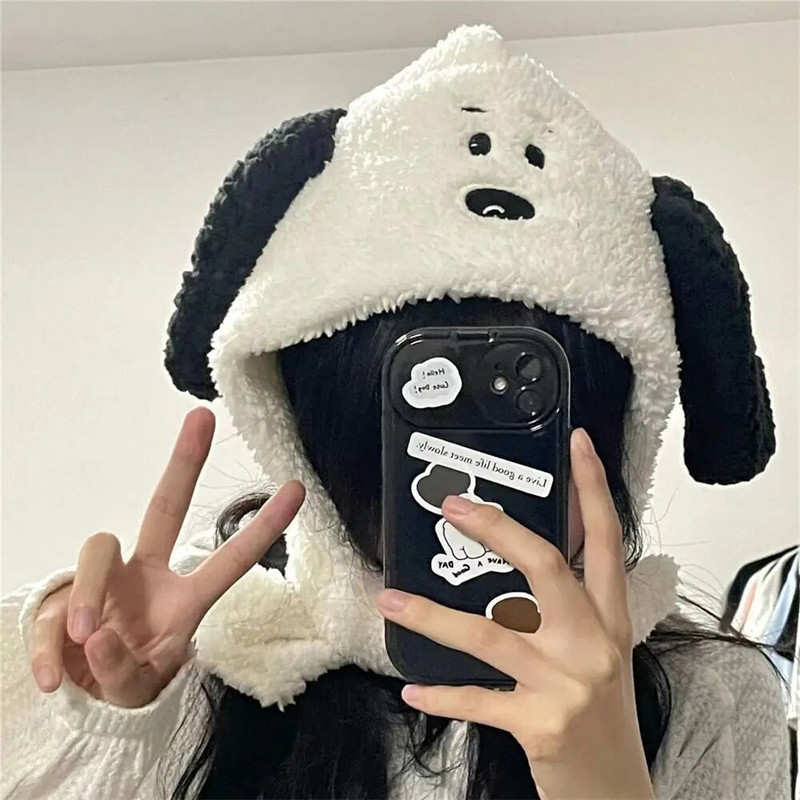 Jesen Zima Plišana kapica s psećim naušnicama Slatka crtana kapa za zaštitu ušiju Žene Djevojke Jahanje Skijanje Šešir na otvorenom