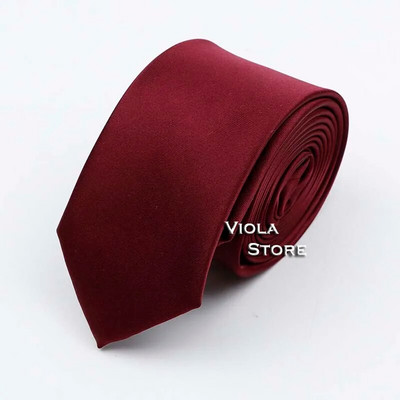 Prekrasna satenska jednobojna kravata od 6 cm, glatka, uska, 100% poliester, muško odijelo za vjenčanje, svečani ležerni poklon, kravata, dodatak za košulju