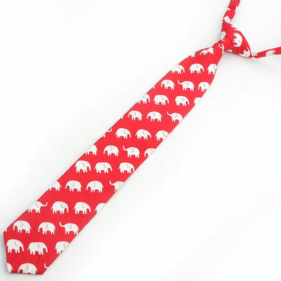 Armas multikas Pardikoer Karu Elevant Poisid Tüdrukud Lapsed Elastne lips Puuvillane Lapsed Armsad 5cm Prinditud Loomapeo Igapäevased kikilipsud