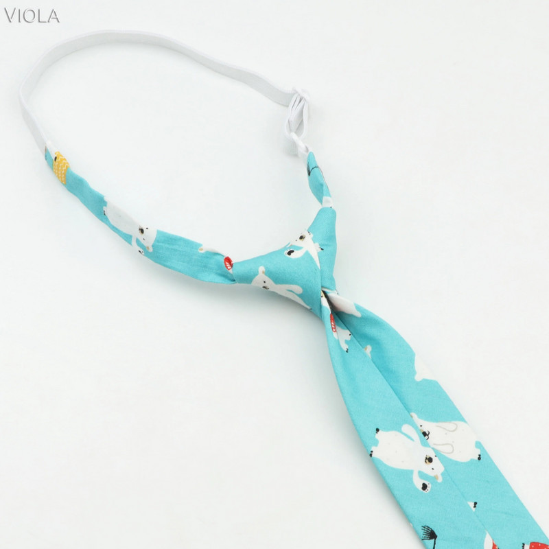 Armas multikas Pardikoer Karu Elevant Poisid Tüdrukud Lapsed Elastne lips Puuvillane Lapsed Armsad 5cm Prinditud Loomapeo Igapäevased kikilipsud