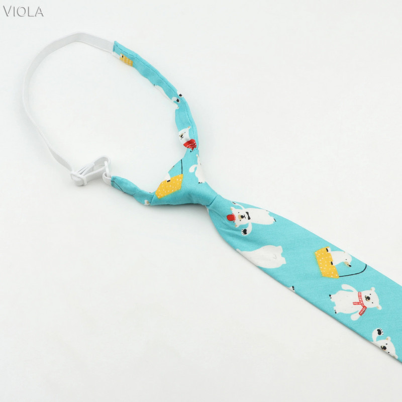 Armas multikas Pardikoer Karu Elevant Poisid Tüdrukud Lapsed Elastne lips Puuvillane Lapsed Armsad 5cm Prinditud Loomapeo Igapäevased kikilipsud