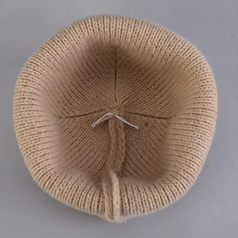 Jesen Zima Beanie šešir za žene Heklani Skullies šešir s ispisanim M slovima Topla jednobojna ležerna pletena kapa Hip Hop Skuilles