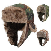 Καπέλα Camo Military Style Unisex Russian Faux-Fur Aviator Bomber Lumberjack Trapper καπέλα για άνδρες γυναίκες