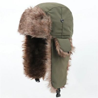 Vene Ushanka Trooper Hat Trapper Hunter Peakatted Pilot Aviator Bomber Cap maskiga kõrvaklappidega Veekindel