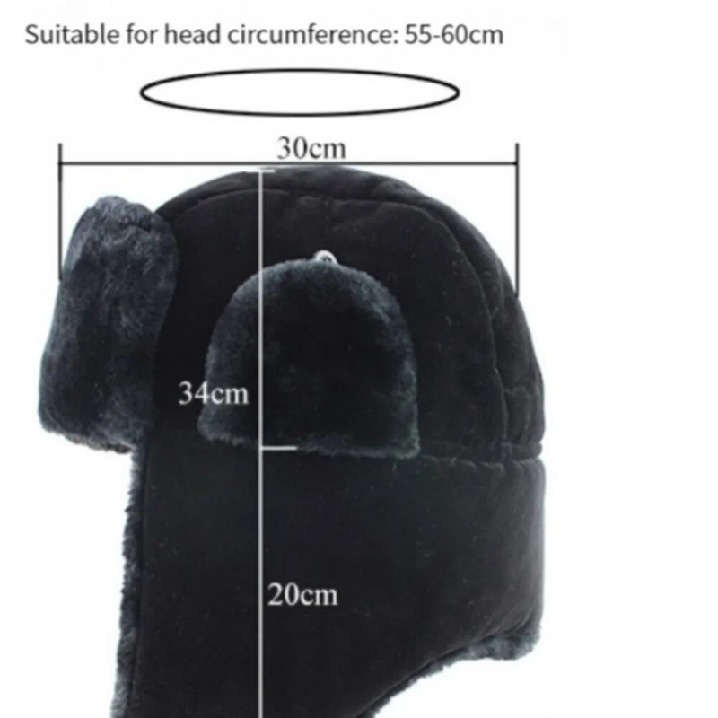 Vene Ushanka Trooper Hat Trapper Hunter Peakatted Pilot Aviator Bomber Cap maskiga kõrvaklappidega Veekindel