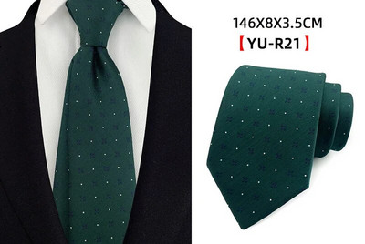 Ricnai prugasta žutoplava svilena kravata od 8 cm, muška kravata, vjenčanje, poslovna svečana prigoda, zabava, ležerni dodaci za darove