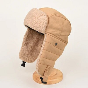 Pilot Lei Feng Cepure Vīriešu ziemas biezināta acu aizsardzības audekla cepure Sieviešu silta kašmira vēja necaurlaidīga ausu aizsardzības cepure slēpošana