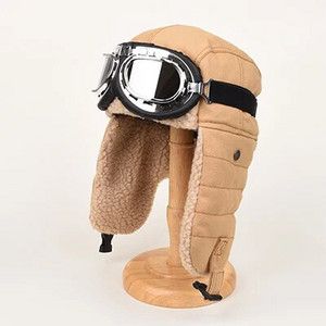 Pilot Lei Feng Cepure Vīriešu ziemas biezināta acu aizsardzības audekla cepure Sieviešu silta kašmira vēja necaurlaidīga ausu aizsardzības cepure slēpošana