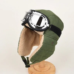 Pilot Lei Feng Cepure Vīriešu ziemas biezināta acu aizsardzības audekla cepure Sieviešu silta kašmira vēja necaurlaidīga ausu aizsardzības cepure slēpošana