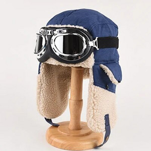 Pilot Lei Feng Cepure Vīriešu ziemas biezināta acu aizsardzības audekla cepure Sieviešu silta kašmira vēja necaurlaidīga ausu aizsardzības cepure slēpošana