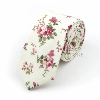 Nova lijepa kravata od 6 cm s cvjetnim uzorkom, 100% pamuk, mekana ženska i muška odijela za vjenčanja, ležerni smoking, poklon, dodatak za košulju s kravatom
