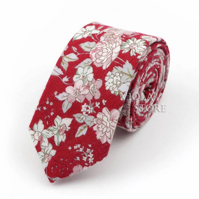 Nova lijepa kravata od 6 cm s cvjetnim uzorkom, 100% pamuk, mekana ženska i muška odijela za vjenčanja, ležerni smoking, poklon, dodatak za košulju s kravatom