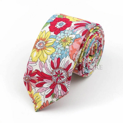 Nova lijepa kravata od 6 cm s cvjetnim uzorkom, 100% pamuk, mekana ženska i muška odijela za vjenčanja, ležerni smoking, poklon, dodatak za košulju s kravatom