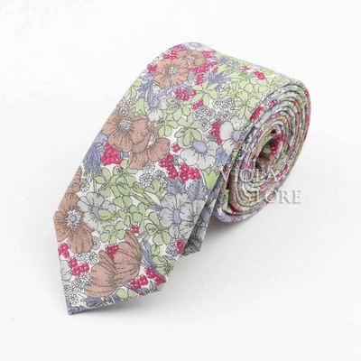 Nova lijepa kravata od 6 cm s cvjetnim uzorkom, 100% pamuk, mekana ženska i muška odijela za vjenčanja, ležerni smoking, poklon, dodatak za košulju s kravatom