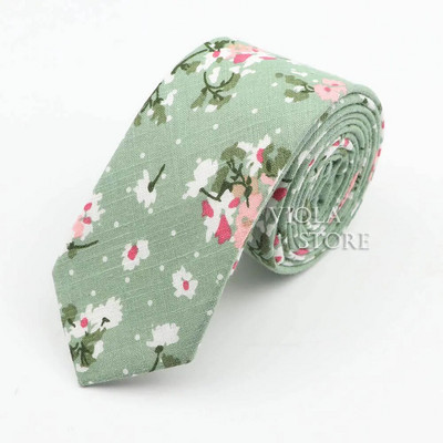 Nova lijepa kravata od 6 cm s cvjetnim uzorkom, 100% pamuk, mekana ženska i muška odijela za vjenčanja, ležerni smoking, poklon, dodatak za košulju s kravatom