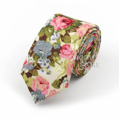 Nova lijepa kravata od 6 cm s cvjetnim uzorkom, 100% pamuk, mekana ženska i muška odijela za vjenčanja, ležerni smoking, poklon, dodatak za košulju s kravatom