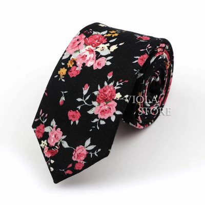 Nova lijepa kravata od 6 cm s cvjetnim uzorkom, 100% pamuk, mekana ženska i muška odijela za vjenčanja, ležerni smoking, poklon, dodatak za košulju s kravatom