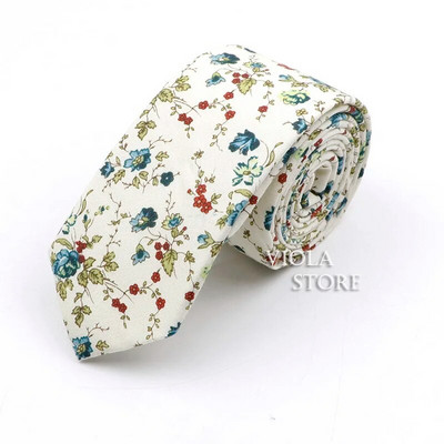 Nova lijepa kravata od 6 cm s cvjetnim uzorkom, 100% pamuk, mekana ženska i muška odijela za vjenčanja, ležerni smoking, poklon, dodatak za košulju s kravatom