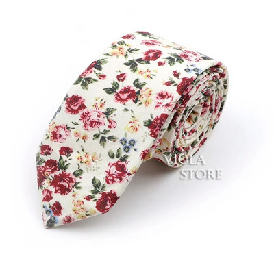 Nova lijepa kravata od 6 cm s cvjetnim uzorkom, 100% pamuk, mekana ženska i muška odijela za vjenčanja, ležerni smoking, poklon, dodatak za košulju s kravatom