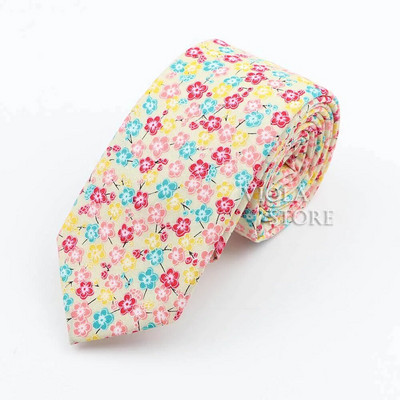 Nova lijepa kravata od 6 cm s cvjetnim uzorkom, 100% pamuk, mekana ženska i muška odijela za vjenčanja, ležerni smoking, poklon, dodatak za košulju s kravatom