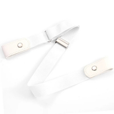 Uued nähtamatud vöö pandlaga rihmad, reguleeritav veniv elastne vöörihm naistele Meeste teksapükste kleit Lukuta lihtne kanda