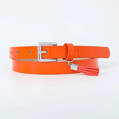 Vintage ukrasni remeni s remenima od PU kože, jednobojna, četvrtasta, glatka kopča, ženski remen oko struka, tanak univerzalni uski tanki remen