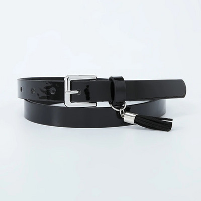 Vintage ukrasni remeni s remenima od PU kože, jednobojna, četvrtasta, glatka kopča, ženski remen oko struka, tanak univerzalni uski tanki remen