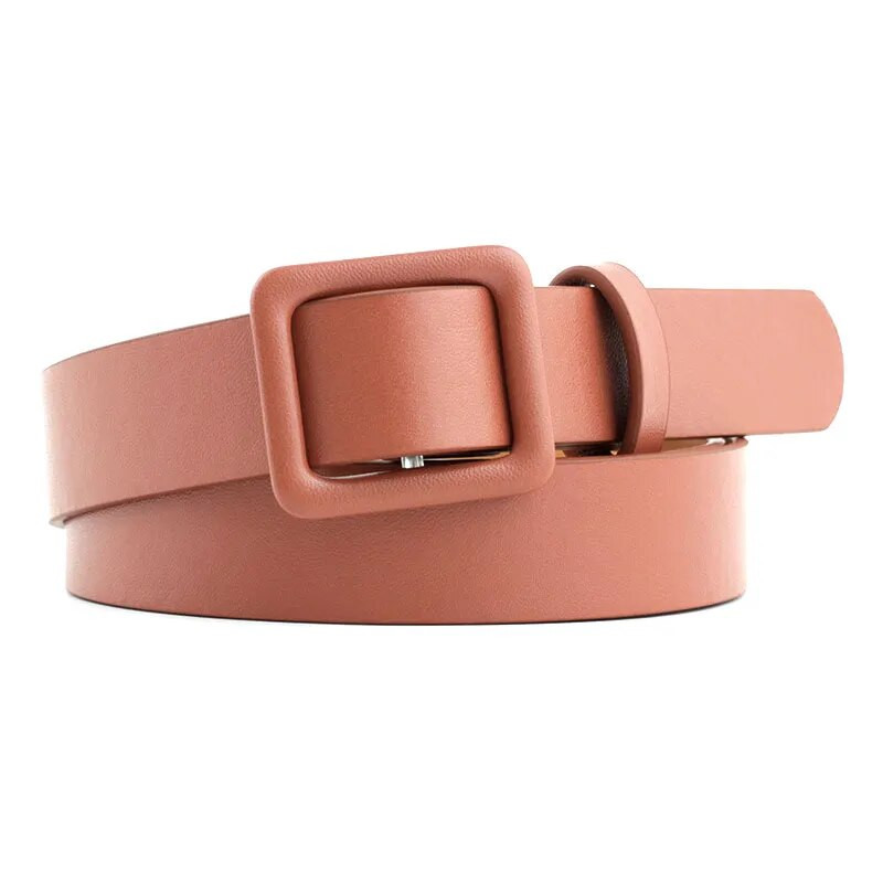 Vintage ukrasni remeni s remenima od PU kože, jednobojna, četvrtasta, glatka kopča, ženski remen oko struka, tanak univerzalni uski tanki remen