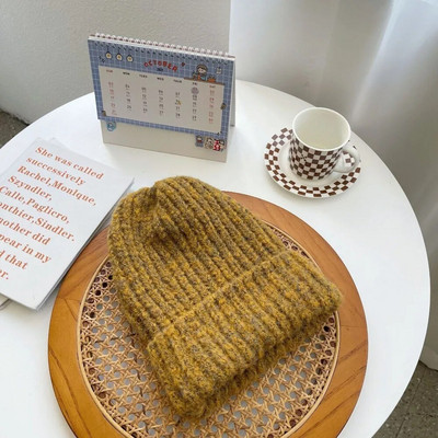 Prevelika zimska pletena kapa Ženska korejska modna jednobojna topla kapa na otvorenom Raznolika ležerna elastična udobna kapa