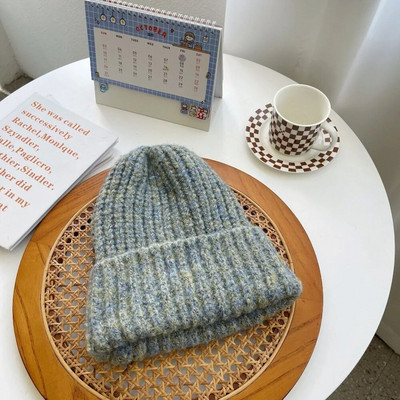 Prevelika zimska pletena kapa Ženska korejska modna jednobojna topla kapa na otvorenom Raznolika ležerna elastična udobna kapa