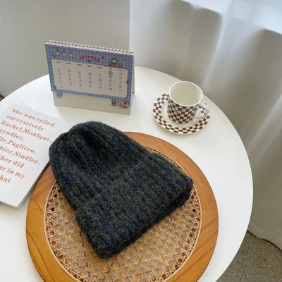 Prevelika zimska pletena kapa Ženska korejska modna jednobojna topla kapa na otvorenom Raznolika ležerna elastična udobna kapa