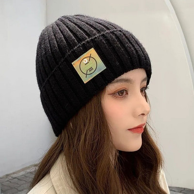 Slatka modna kapica Ženska mekana debela vunena Topla pletena kapa Elastičnost Otporan na bore Ležerna opuštena skijaška kapa za djevojke