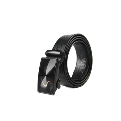 Kinų populiarus klasikinis vyriškas diržas, automatinė sagtis, paprastas ir atmosferinis verslo PU