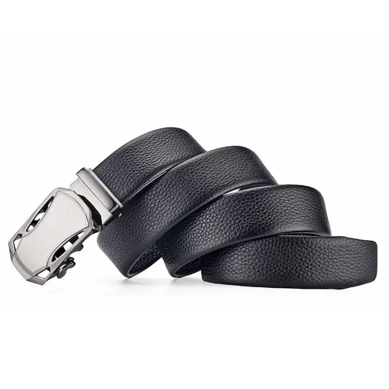 Kinų populiarus klasikinis vyriškas diržas, automatinė sagtis, paprastas ir atmosferinis verslo PU