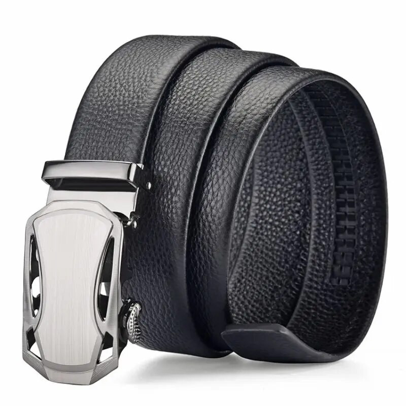 Kinų populiarus klasikinis vyriškas diržas, automatinė sagtis, paprastas ir atmosferinis verslo PU