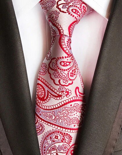 Ricnais 8 cm muška kravata Muški dar Poslovni dodaci za vjenčanje Crveno crne cvjetne kravate Luksuzne kravate za muškarce Poklon muške kravate