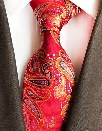 Ricnais 8 cm muška kravata Muški dar Poslovni dodaci za vjenčanje Crveno crne cvjetne kravate Luksuzne kravate za muškarce Poklon muške kravate