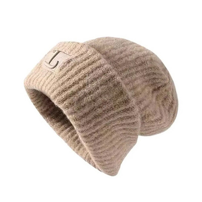 Zimska pletena pokrivala za glavu za odrasle Žene koje održavaju toplinu Beanie šešir Ležerna jednobojna hip-hop kapa s šeširom Beanies Skullies