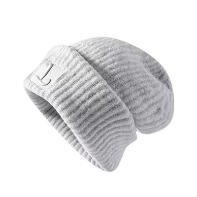 Zimska pletena pokrivala za glavu za odrasle Žene koje održavaju toplinu Beanie šešir Ležerna jednobojna hip-hop kapa s šeširom Beanies Skullies