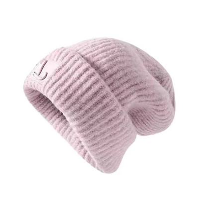 Zimska pletena pokrivala za glavu za odrasle Žene koje održavaju toplinu Beanie šešir Ležerna jednobojna hip-hop kapa s šeširom Beanies Skullies