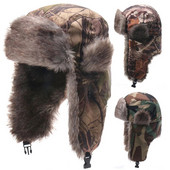 Vīriešu ziemas cepure maskēšanās Aviator Trooper Earflap Silts vāciņš Bomber Cepuris Krievijas āra vēja necaurlaidīgas slēpošanas cepures Ausu aizsargi Cepures