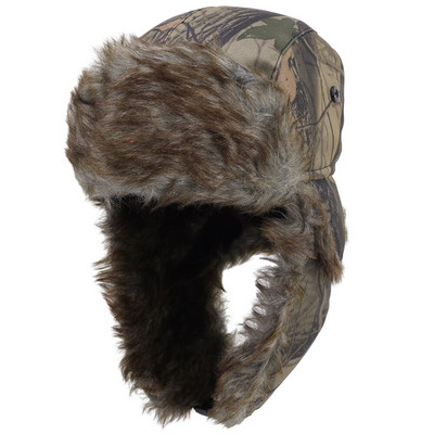 Vīriešu ziemas cepure maskēšanās Aviator Trooper Earflap Silts vāciņš Bomber Cepuris Krievijas āra vēja necaurlaidīgas slēpošanas cepures Ausu aizsargi Cepures